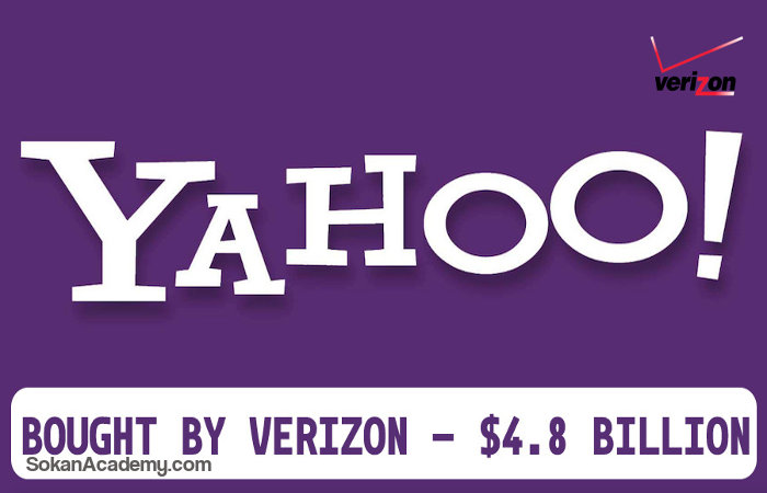 تصاحب Yahoo توسط Verizon به مبلغ 4.8 میلیارد دلار