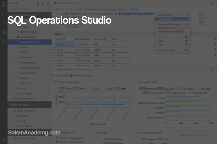 SQL Operations Studio: ابزاری از مایکروسافت به منظور مدیریت دیتا