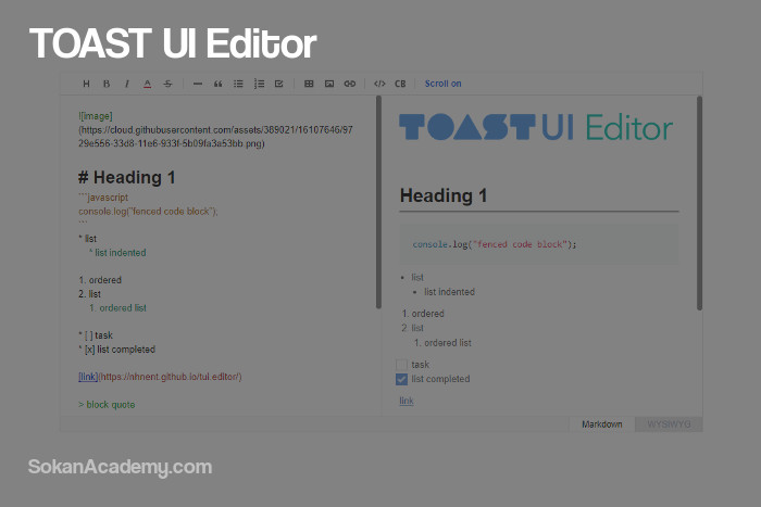 TOAST UI Editor: ادیتوری اپن‌سورس، رایگان و پیشرفته