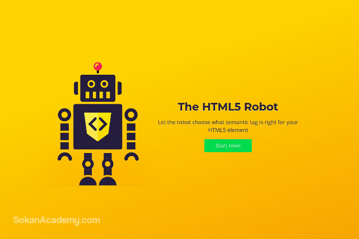 HTML5 Robot: ابزاری به‌ منظور پیدا کردن تگ‌های سِمَنتیک مناسب برای اِلِمان‌­های صفحۀ وب