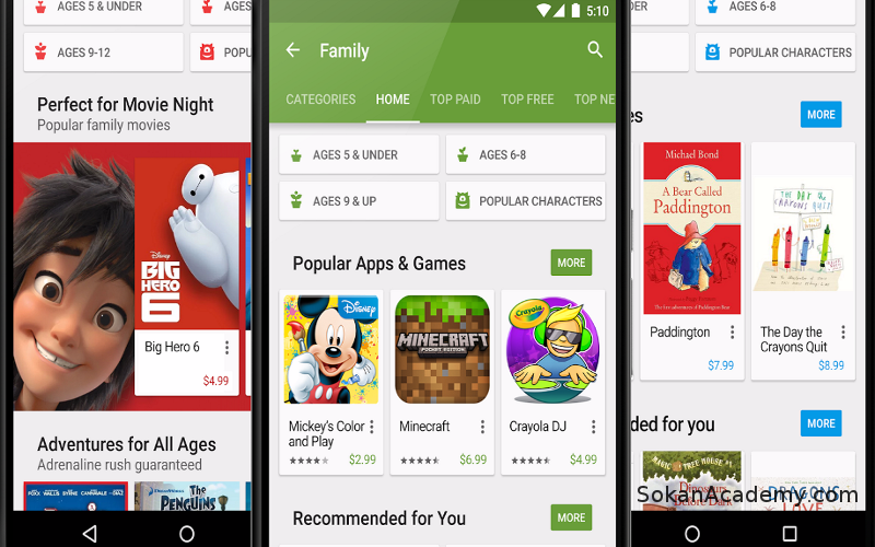 گوگل ممنون: یافتن محتوای خانوادگی در Play Store آسان شد